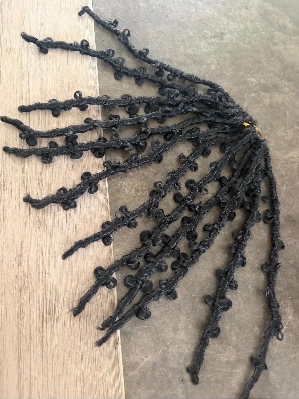 Butterfly Black  Locs Crochet Hair Extensions - 6 Pack